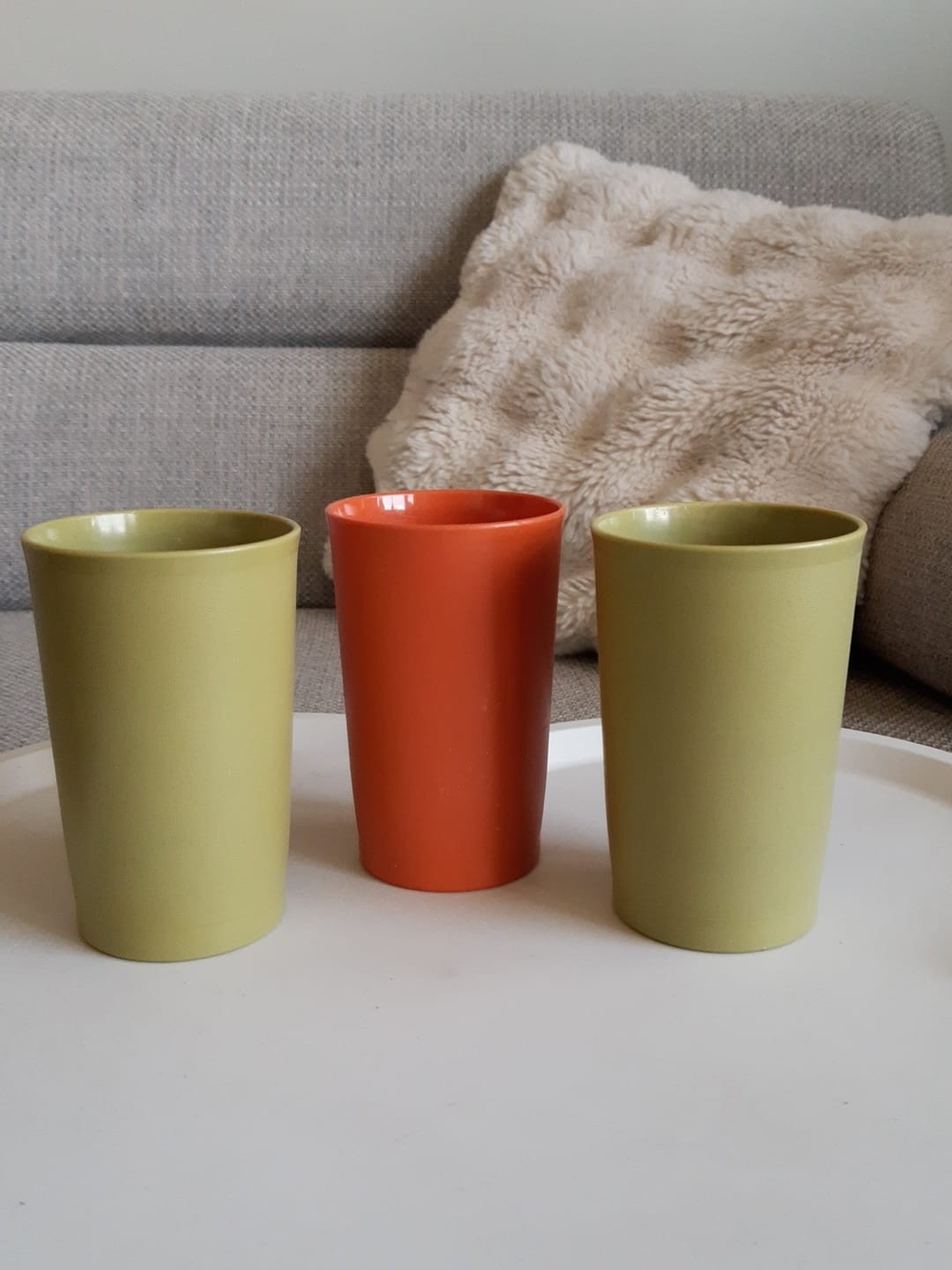 *2 for $20 deal* Set of 3 Tupperware Tumbler Cups — Olive Green & Terracotta